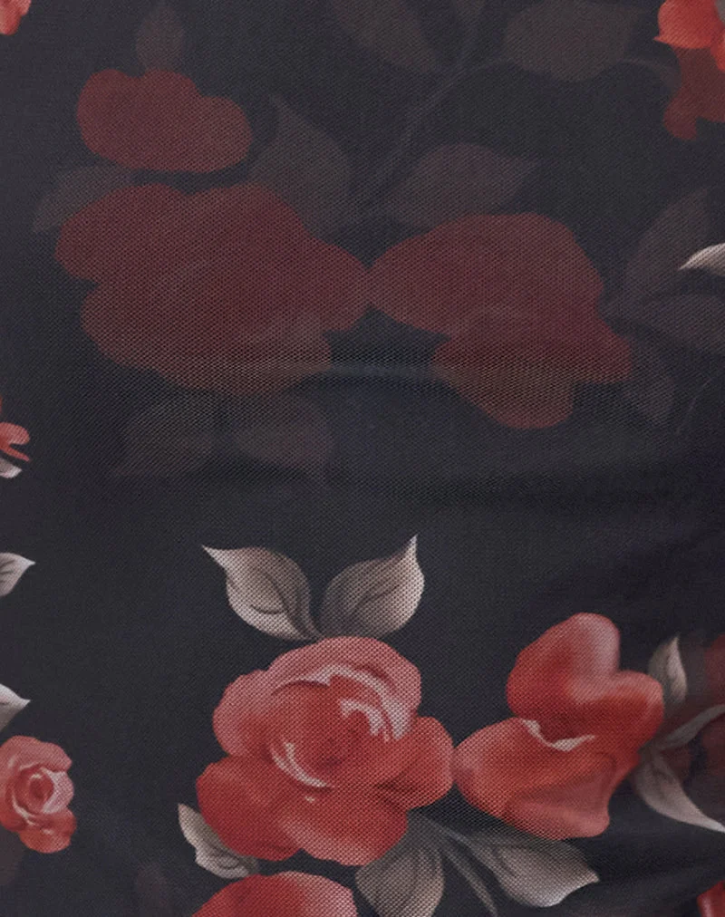 Gilet Dudley en rose aquarelle noir