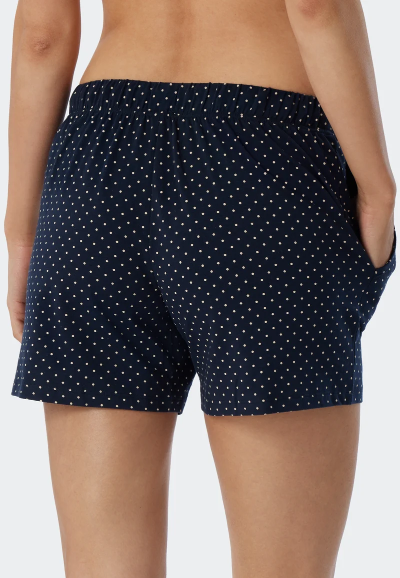 Hose kurz Dunkelblau/Weiss gemustert - Mix+Relax