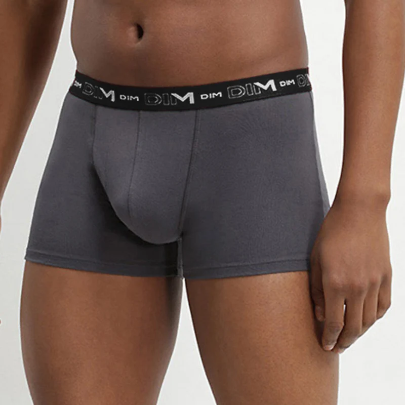 Lot de 3 boxers gris, rouge chili et noir Coton Stretch