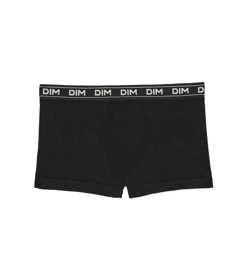 Boxer garçon en coton modal côtelée Noir Dim Icons