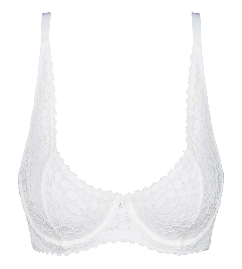 Soutien-gorge à armatures en dentelle florale Blanc Daily Dentelle