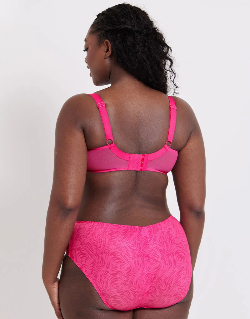 Flirtelle Swirl Brief Pink Zebra Print