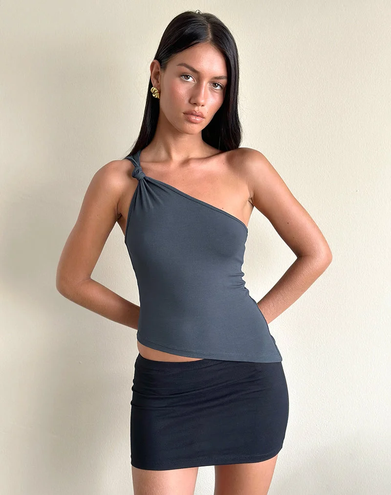 Top asymétrique Idra en jersey Ocean Storm