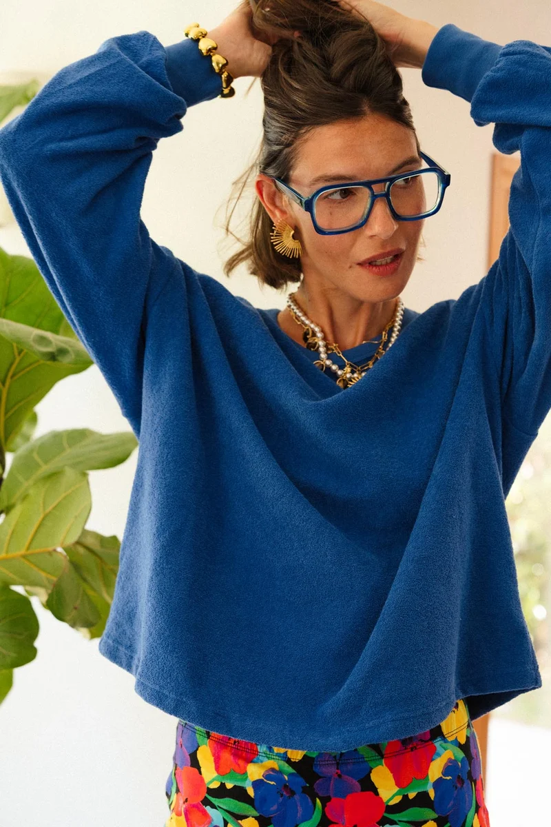 Sweat Cocoon Coton BIO - Bleu Klein
