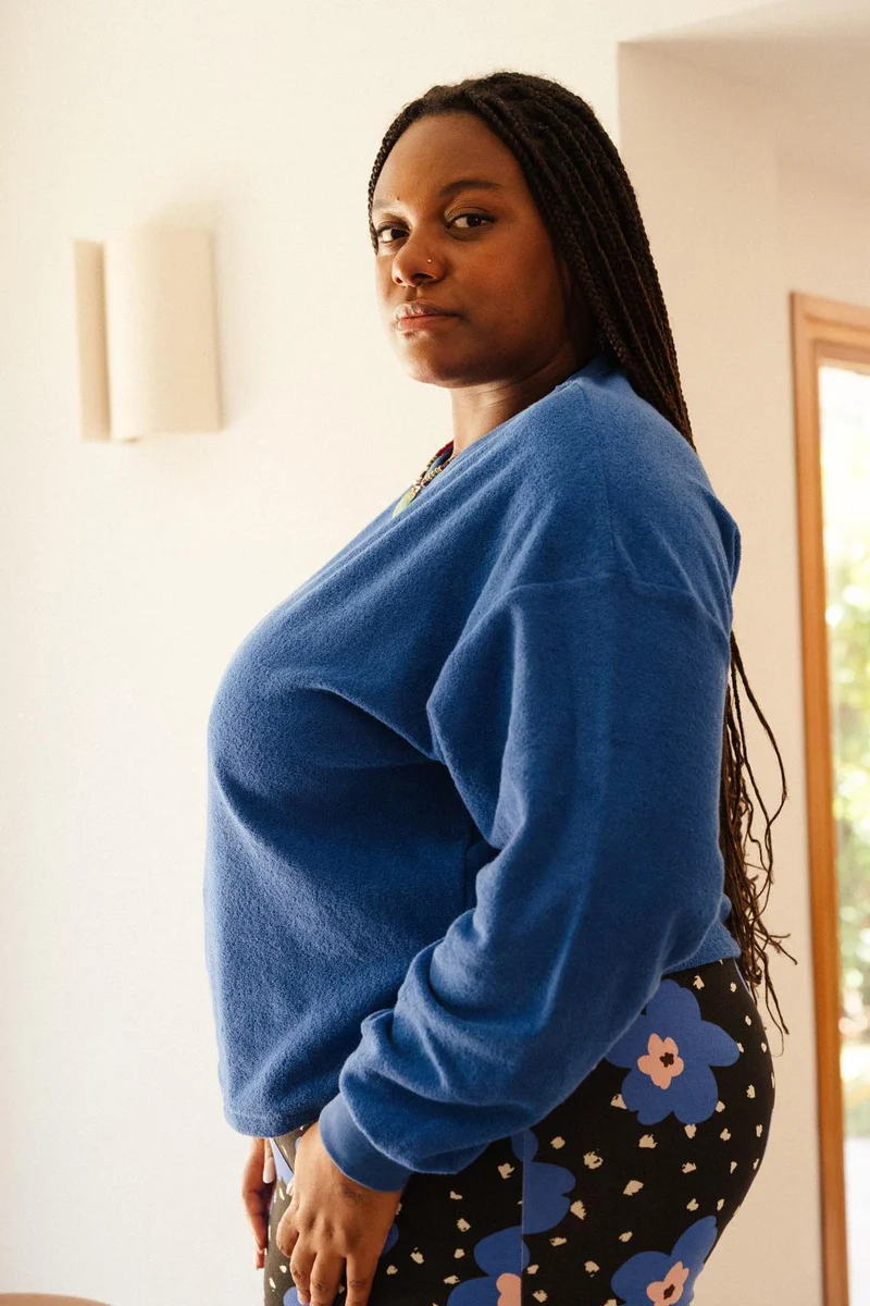 Sweat Cocoon Coton BIO - Bleu Klein