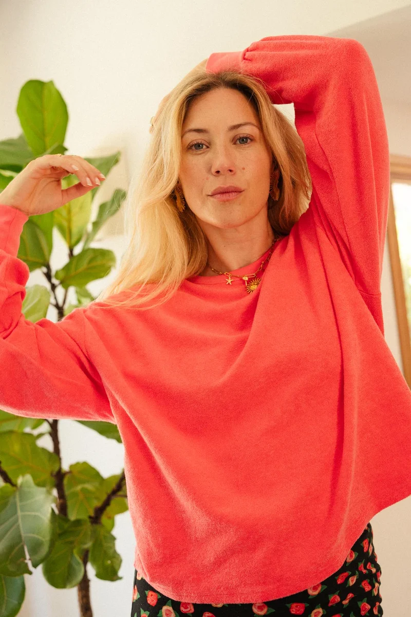 Sweat Cocoon Coton BIO - Rose