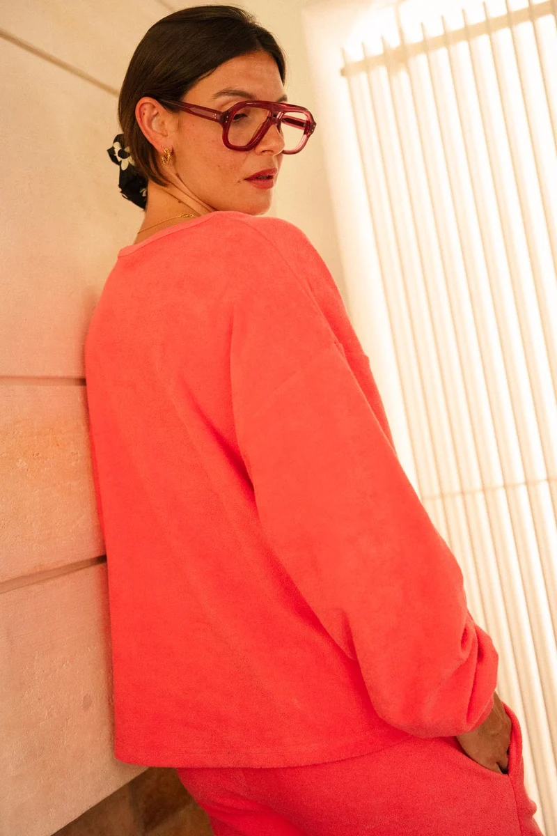 Sweat Cocoon Coton BIO - Rose