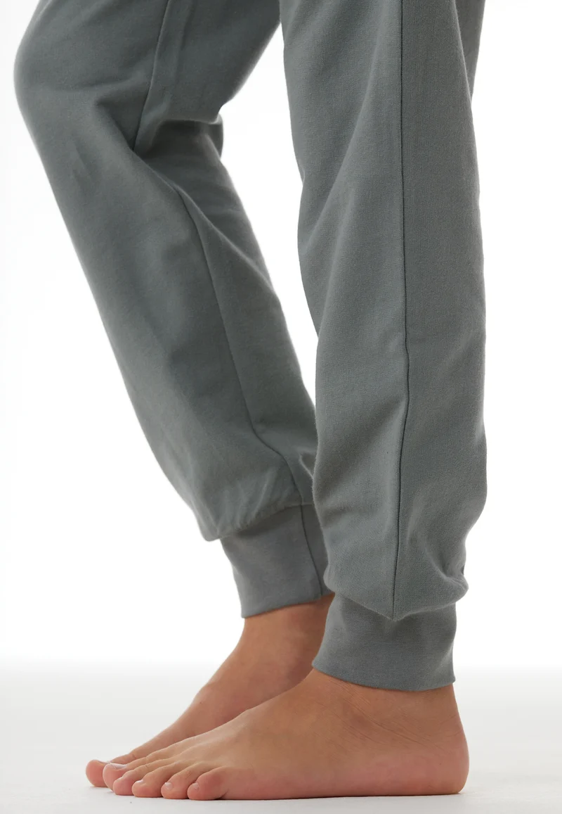 Schlafanzug mit Bündchen Grau - Nightwear