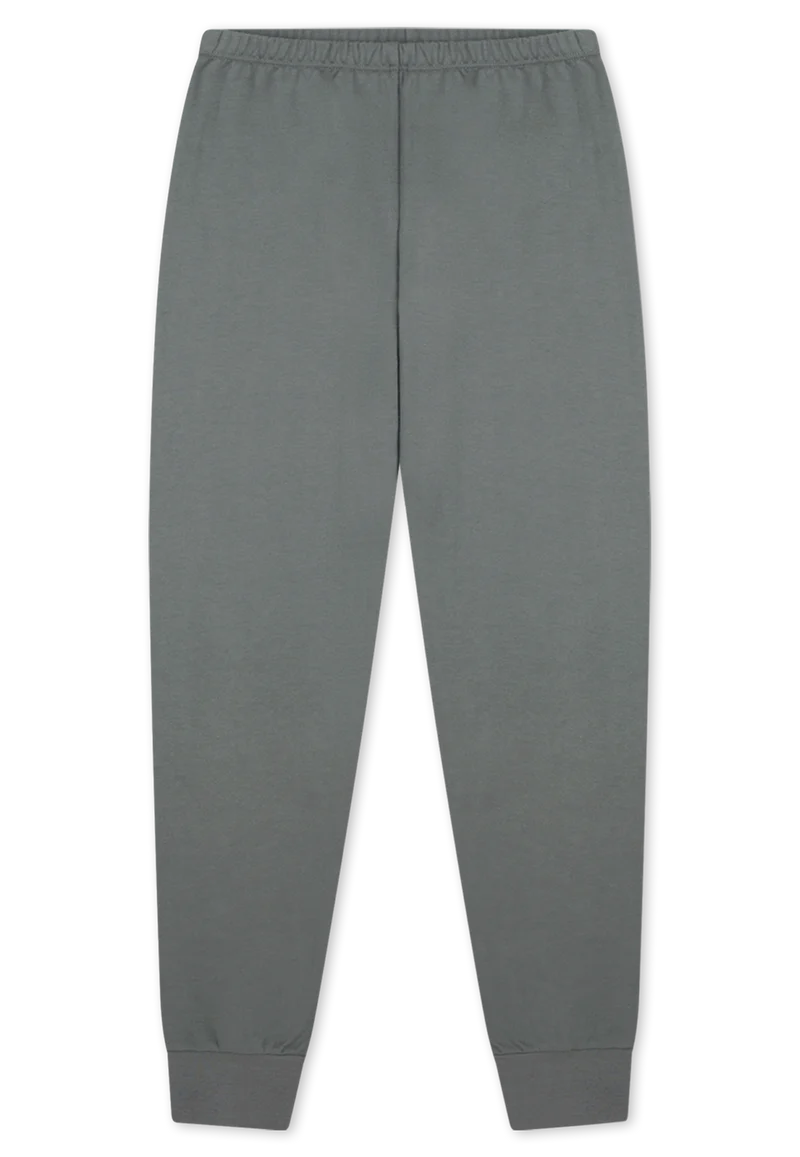 Schlafanzug mit Bündchen Grau - Nightwear