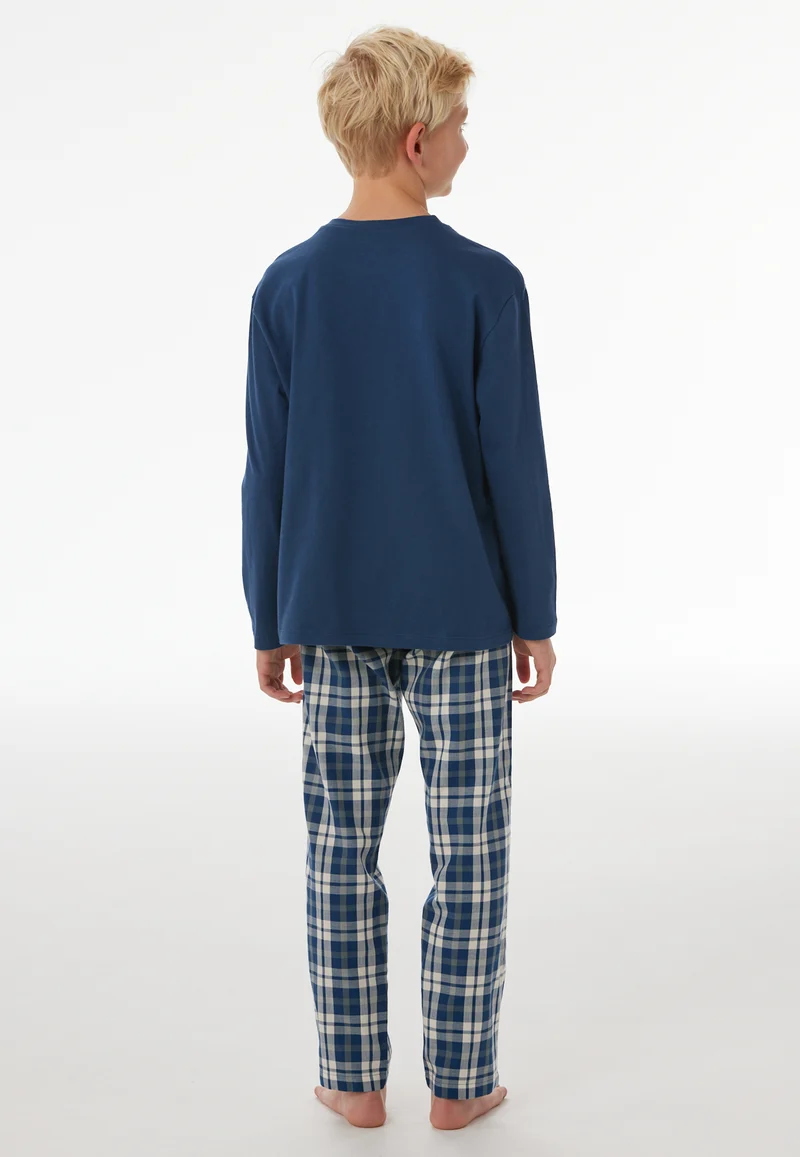 Schlafanzug Blau/Weiss kariert - Nightwear