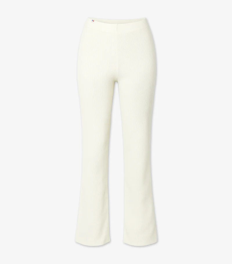 Ensemble Maille Côtelée Femme Ecru - Intemporel