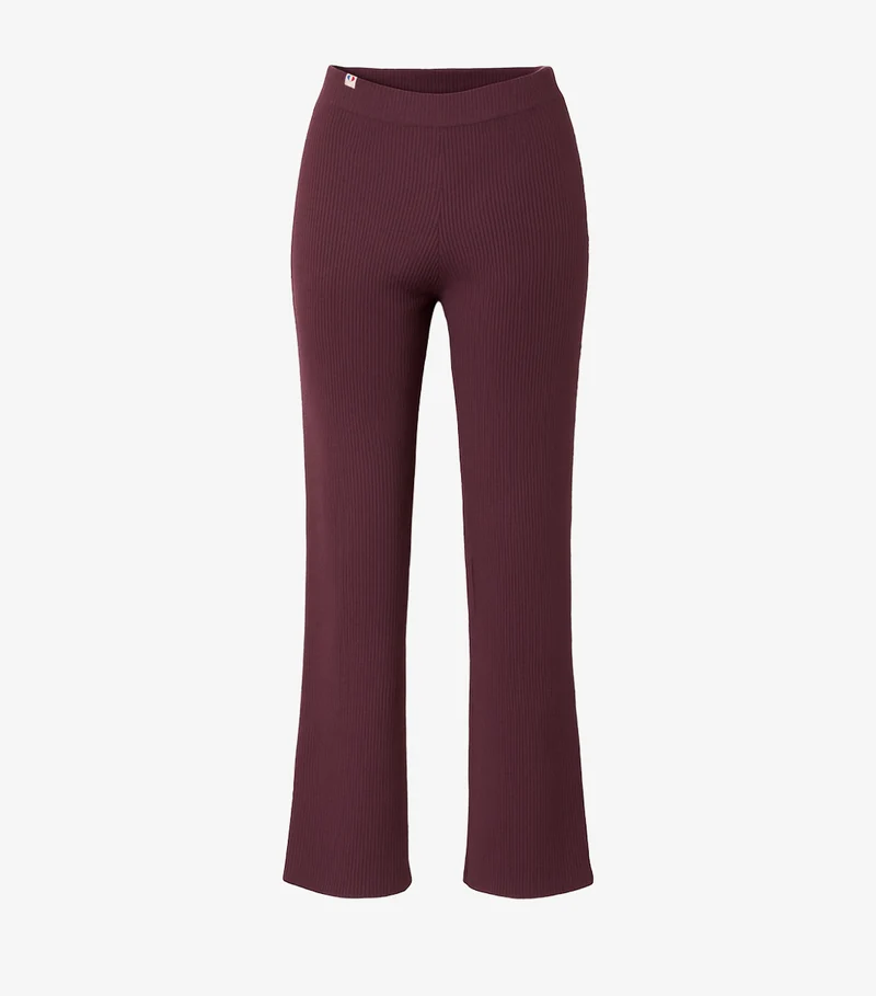 Ensemble Maille Côtelée Femme Bordeaux - Intemporel