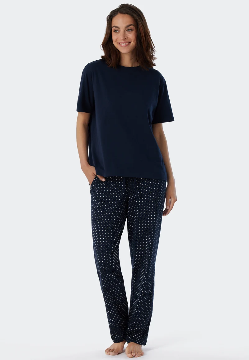 T-Shirt Dunkelblau - Mix+Relax