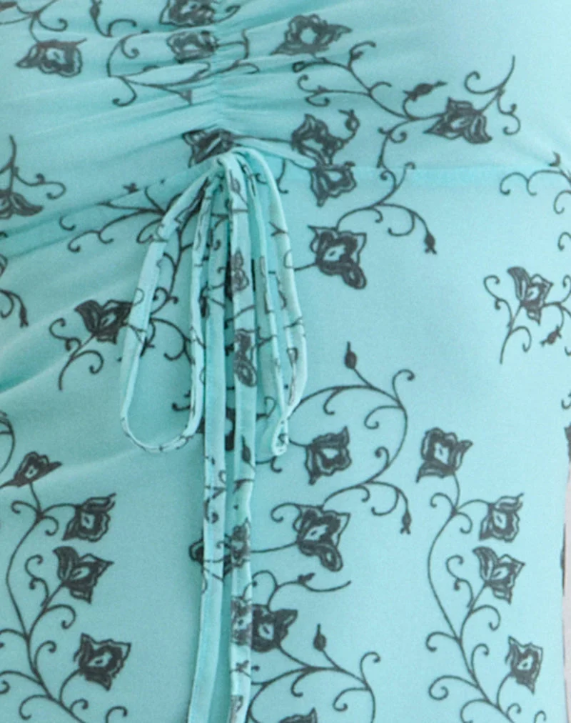 Robe midi Collete, couleur « Winding Ivy Blue »