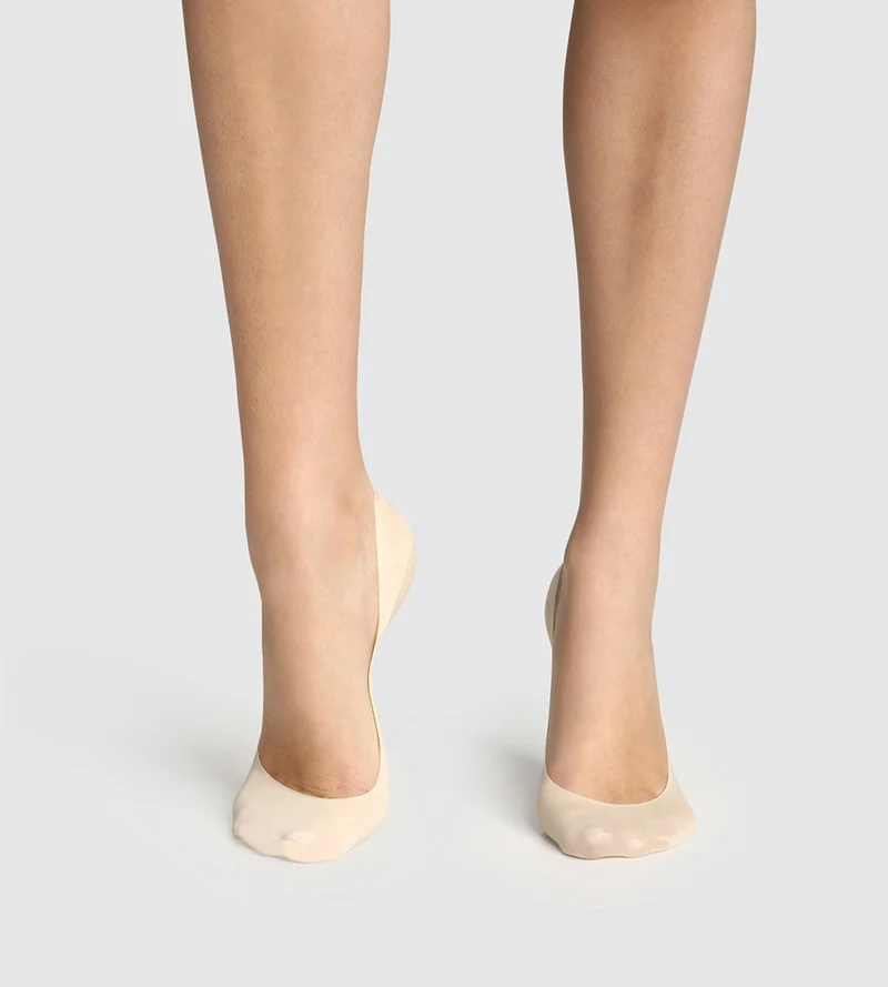 Lot de 2 protège-pieds naturel échancrure médium InvisiFit de Dim