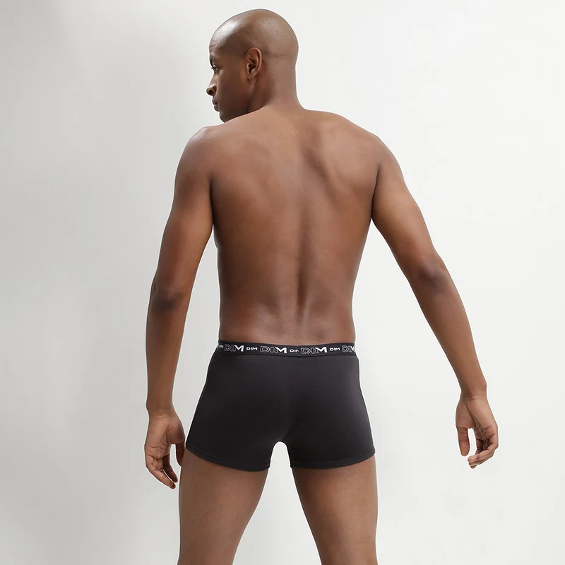 Lot de 3 boxers noir Homme en coton stretch