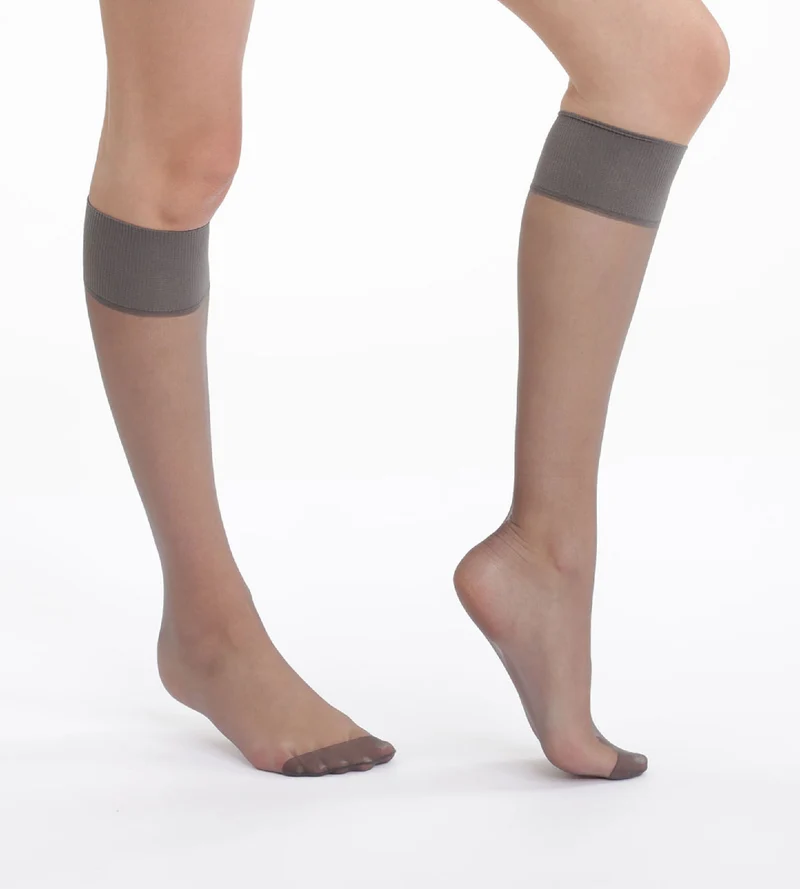 Lot de 2 mi-bas voile poivre Mes Essentiels 15D