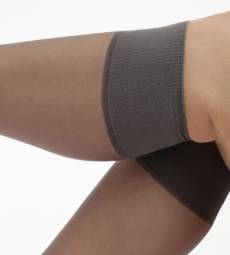Lot de 2 mi-bas voile poivre Mes Essentiels 15D
