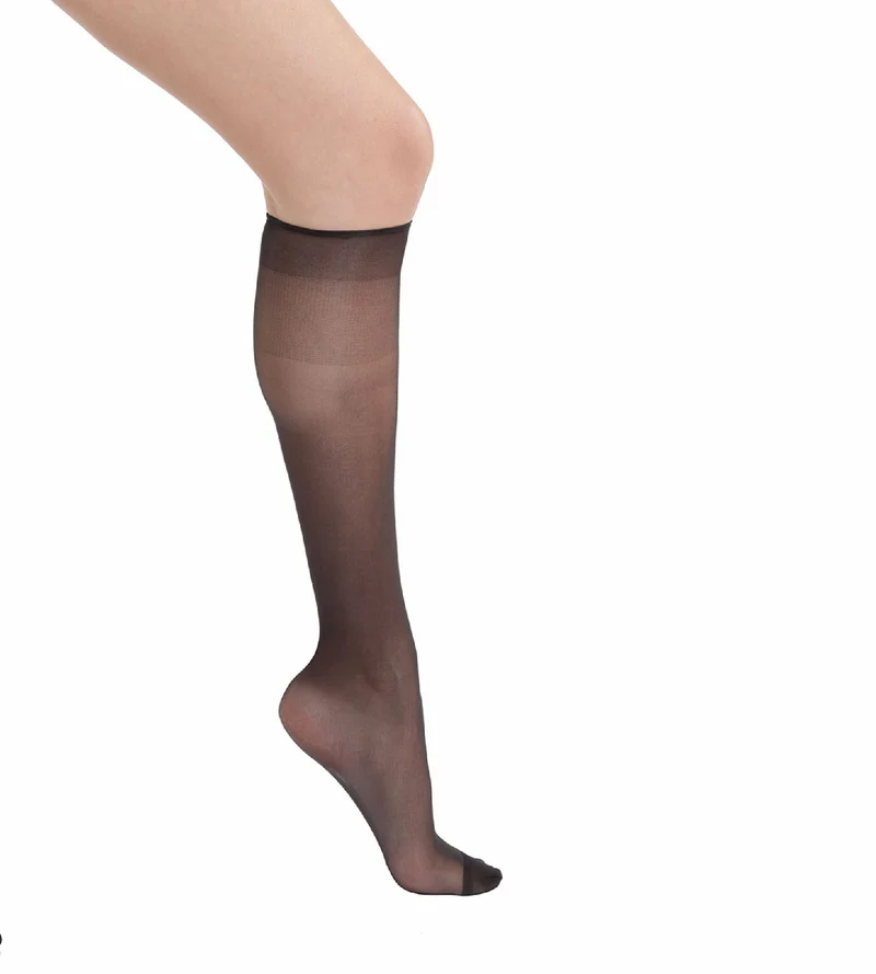 Lot de 2 mi-bas noir Sublim Voile Brillant 15D