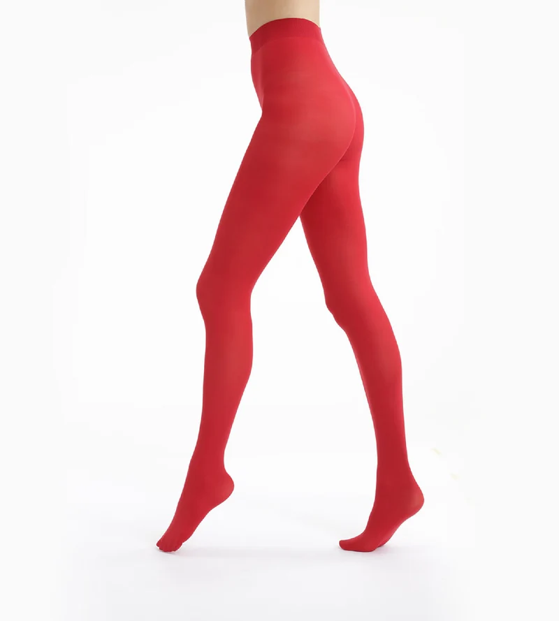 Collant opaque velouté rouge intense 50D Style