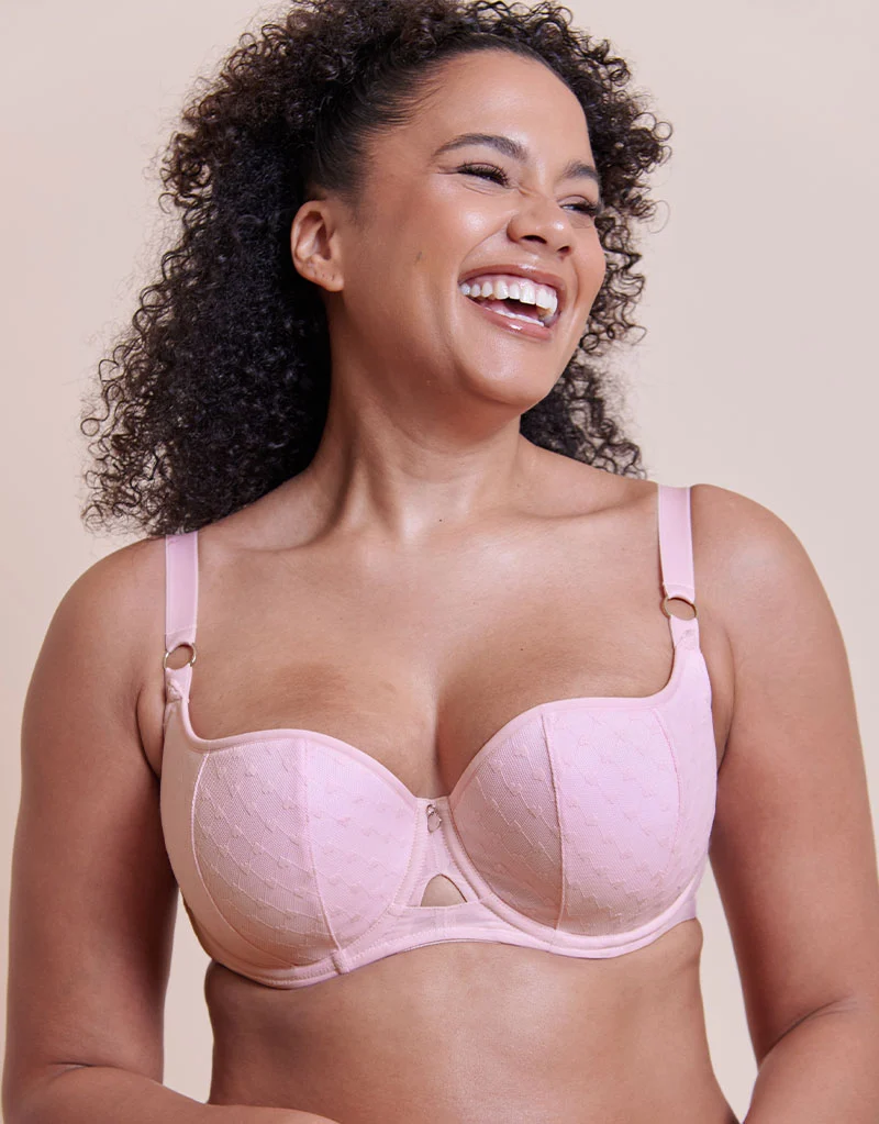 Curvy Kate Boost Heartbreaker Padded Balcony Bra Pale Pink