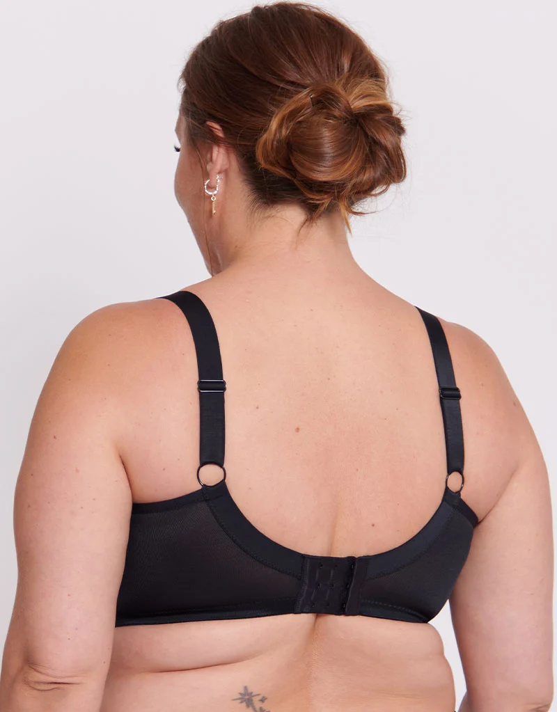Adella Athena Wild Full Cup Side Support Bra Black