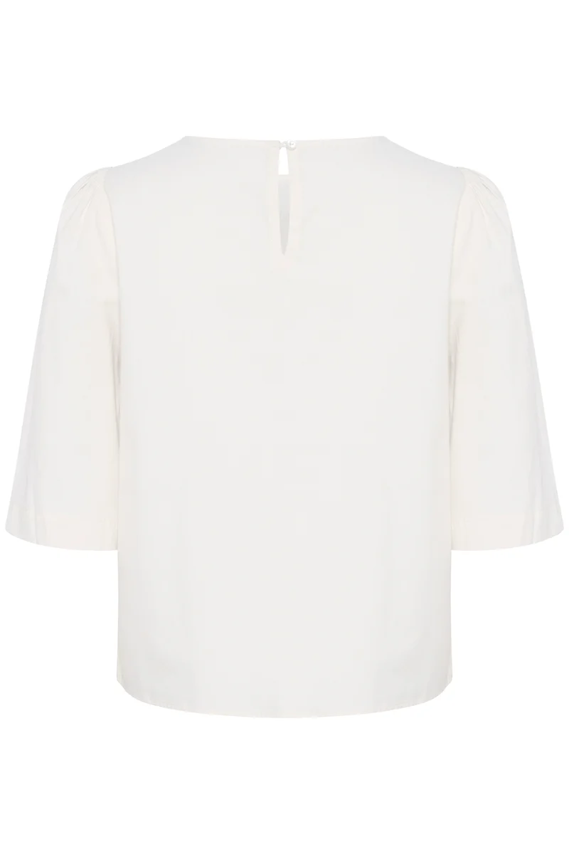 T-shirt ajouré avec broderie et manches bouffantes Nunu