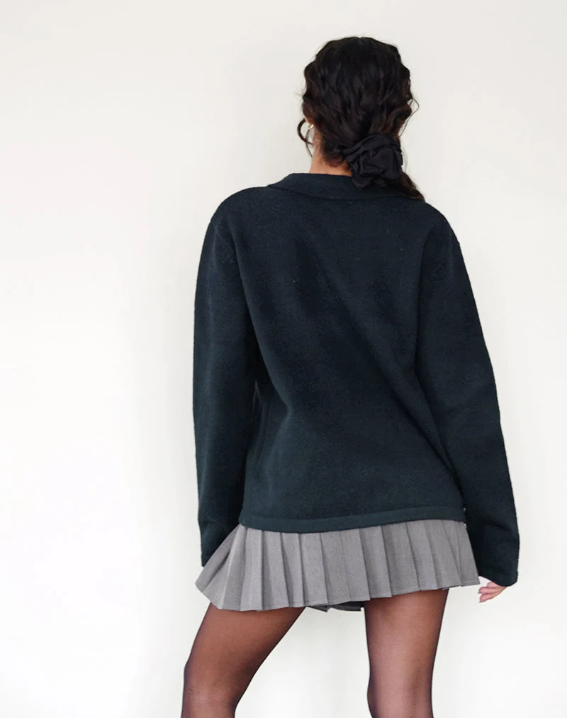 Cardigan Madera en marine foncée