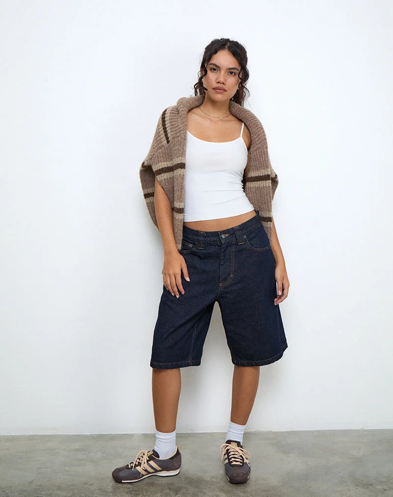 Lunet Jumper tricoté à rayures marron ton sur ton