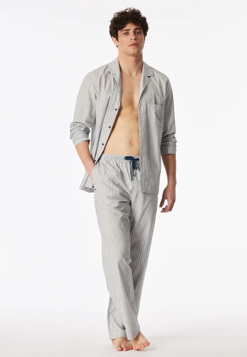 Hose Grau/Weiss gestreift - Mix+Relax