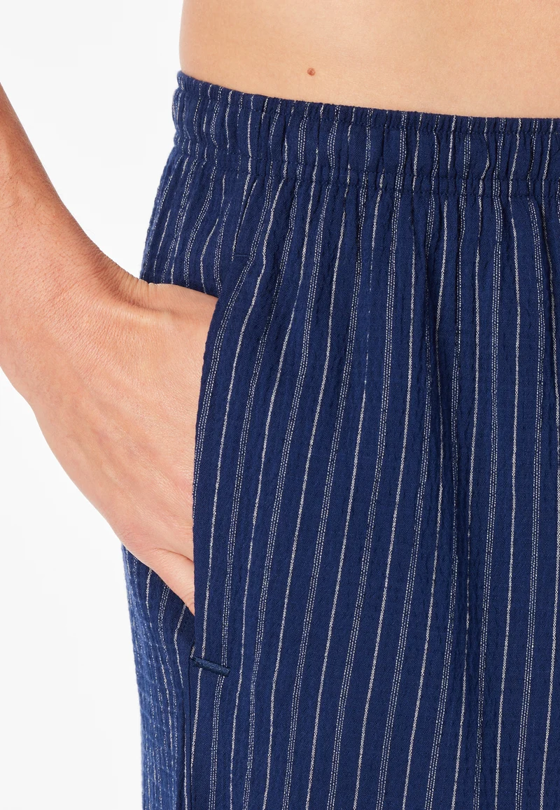 Hose kurz Blau/Weiss gestreift - Mix+Relax