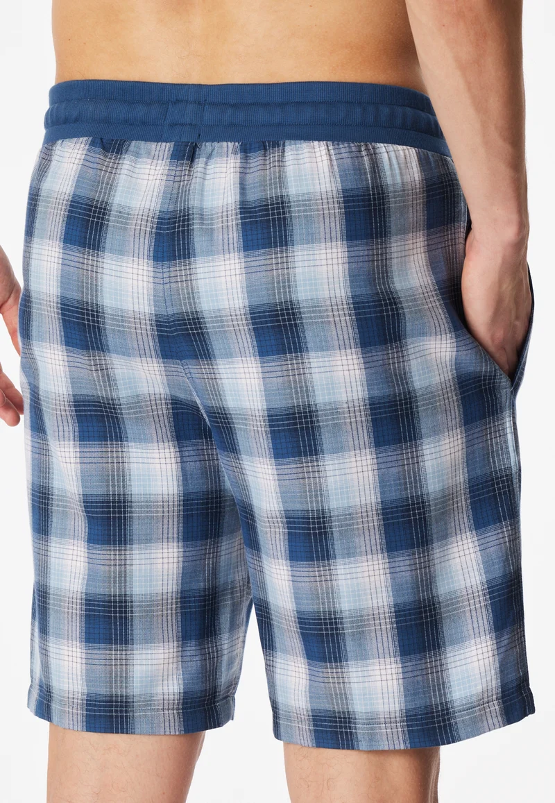 Hose kurz Blau/Weiss kariert - Mix+Relax