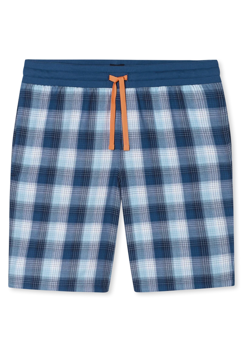 Hose kurz Blau/Weiss kariert - Mix+Relax