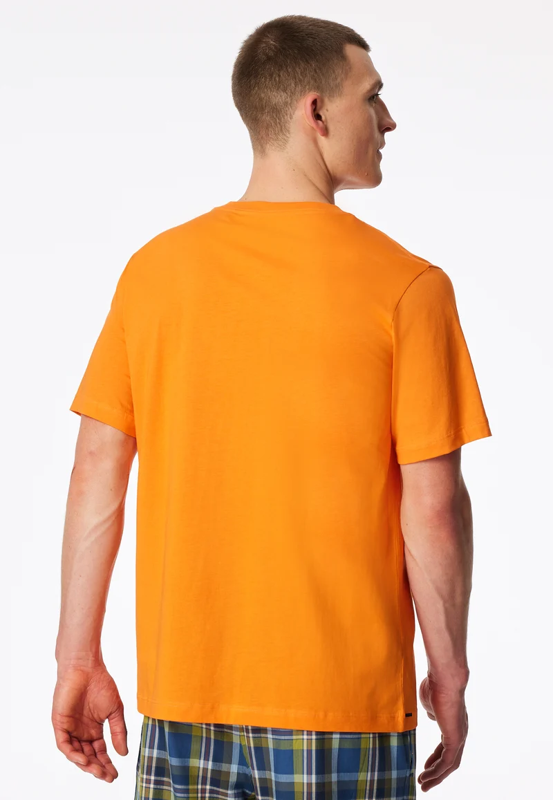 T-Shirt V-Ausschnitt Orange - Mix+Relax