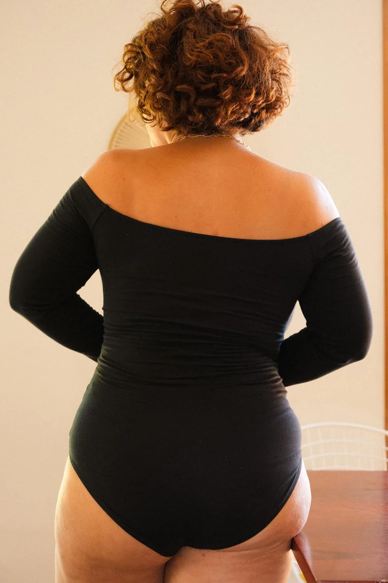 Body Épaules Dénudées Coton BIO - Pirate Black