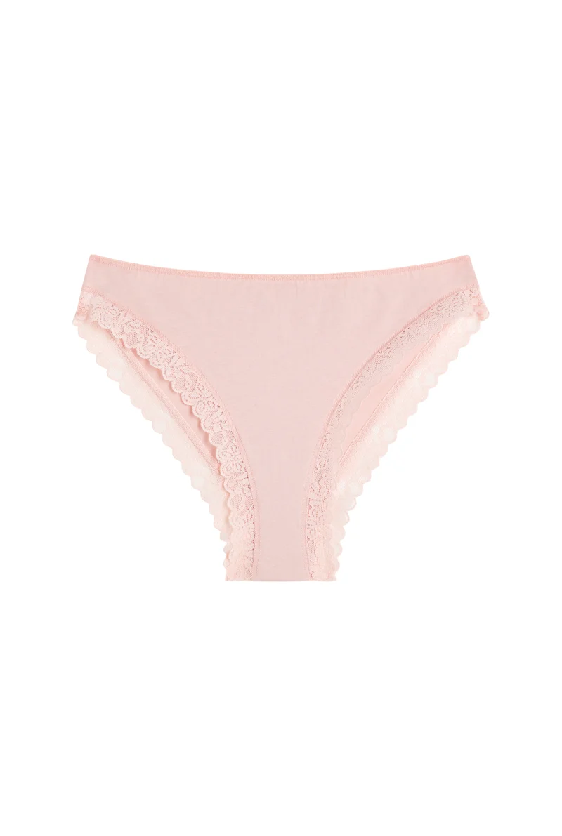 Culotte Coton Dentelle - Rose Blush