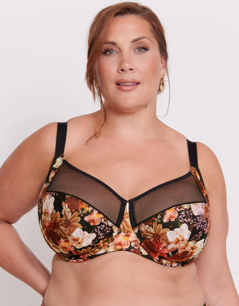 Adella Athena Aura Full Cup Side Support Bra Autumn Floral Print