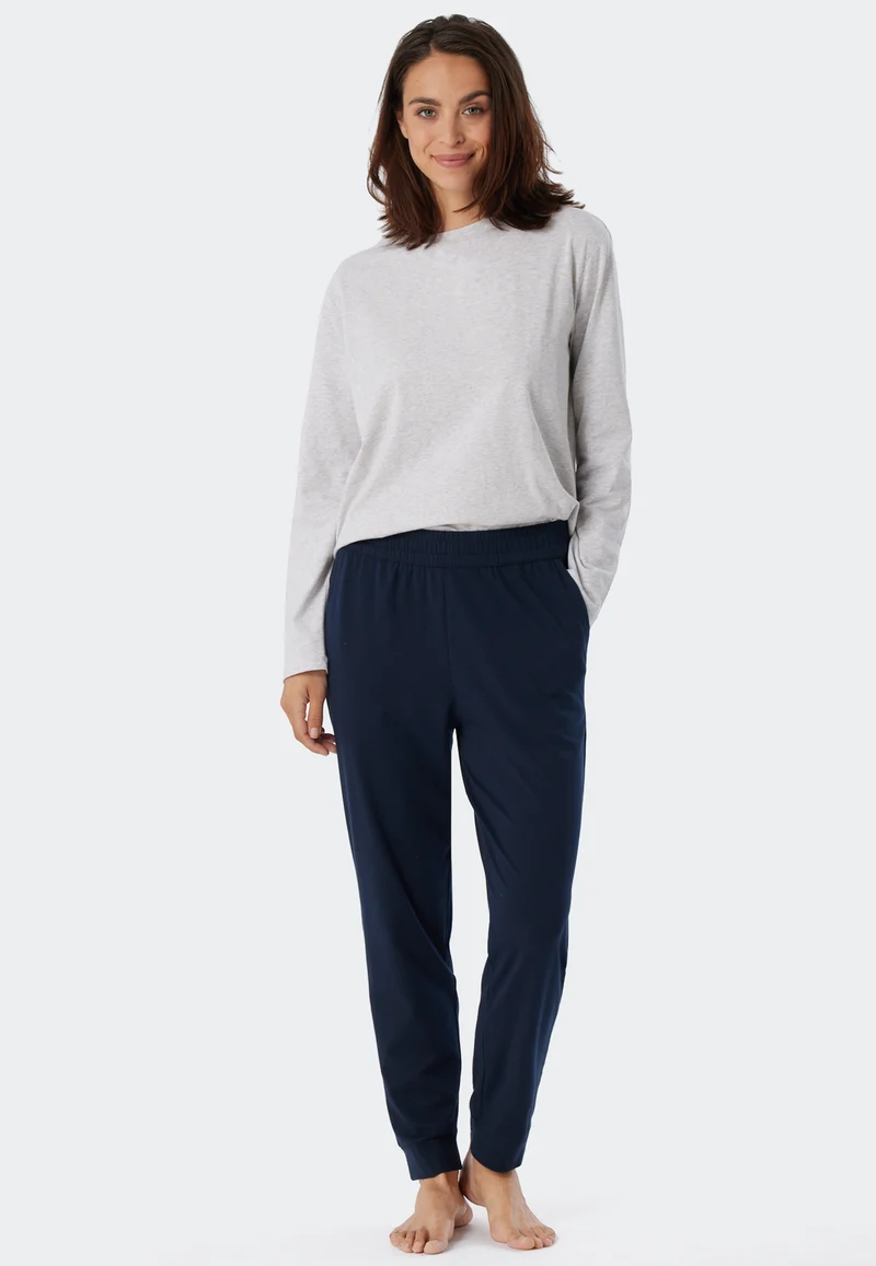 Hose mit Bündchen Dunkelblau - Mix+Relax