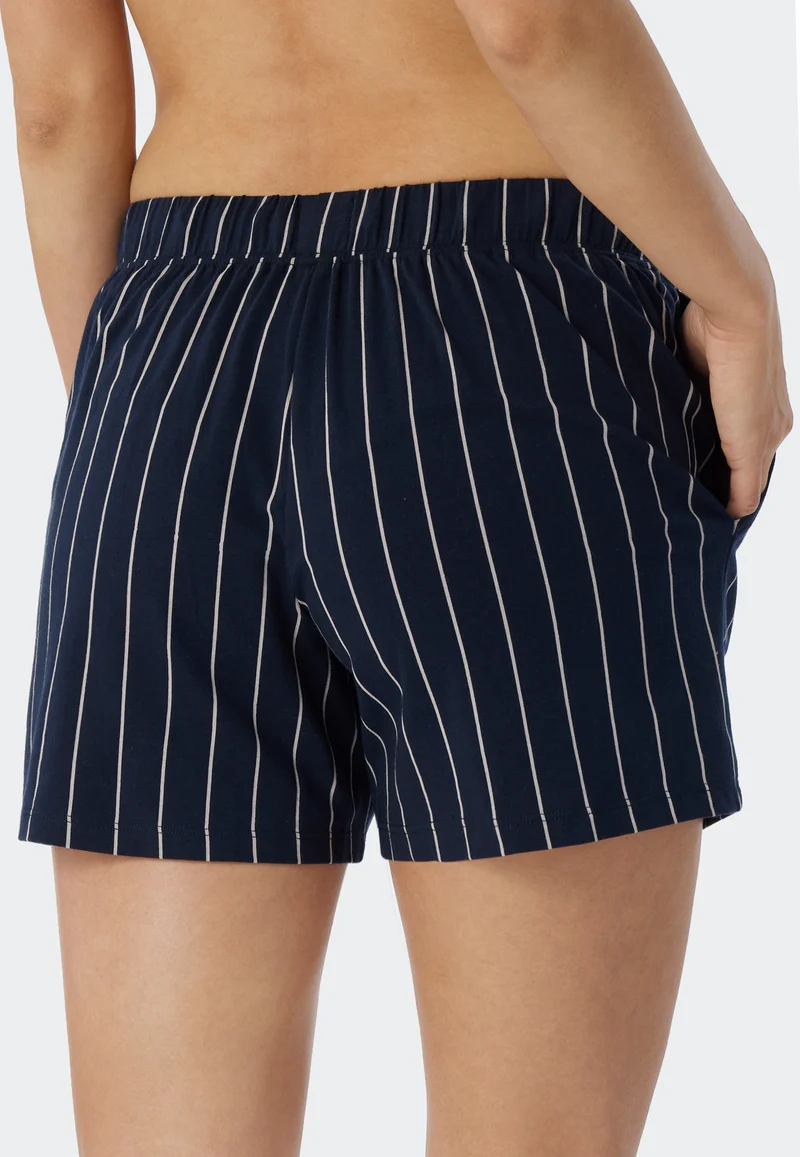 Hose kurz Dunkelblau/Weiss gestreift - Mix+Relax