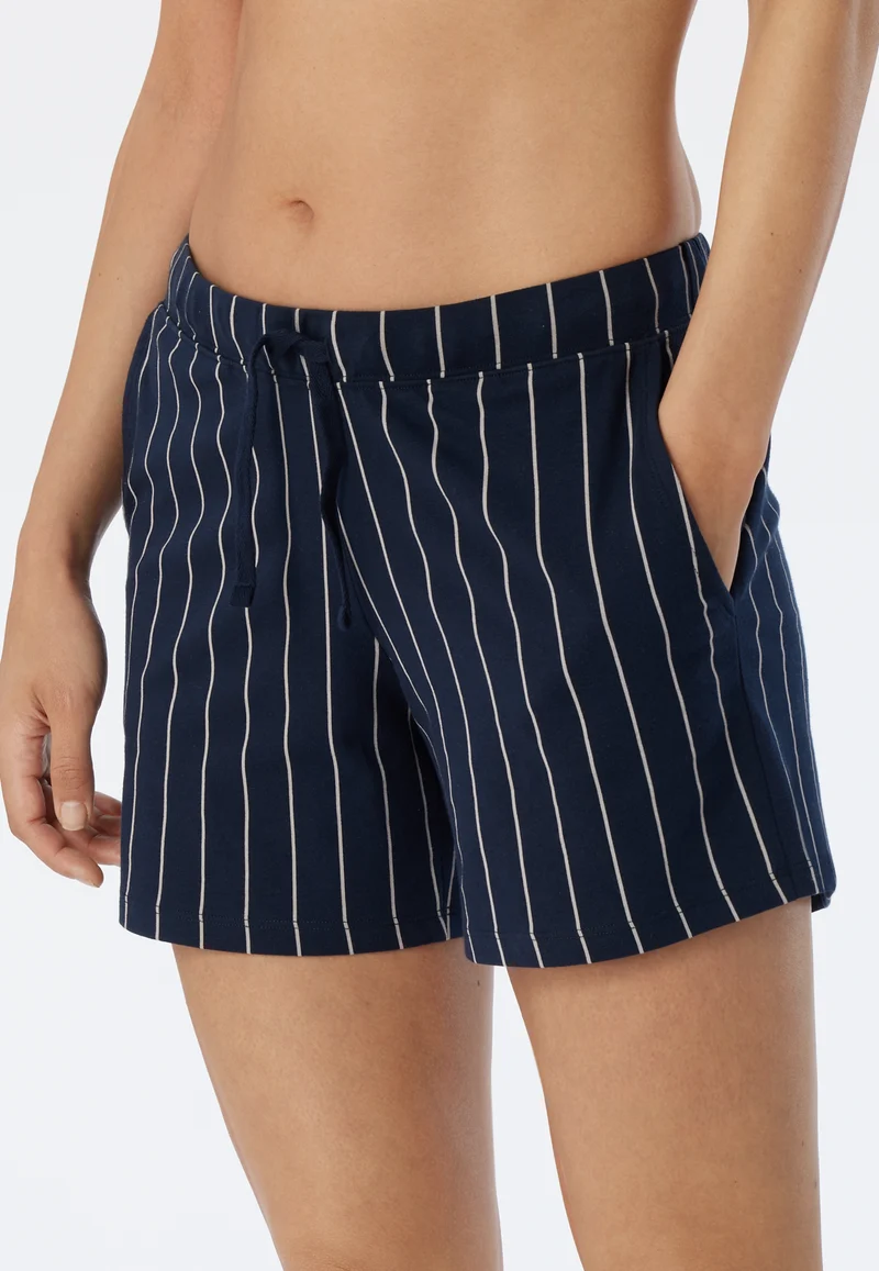 Hose kurz Dunkelblau/Weiss gestreift - Mix+Relax