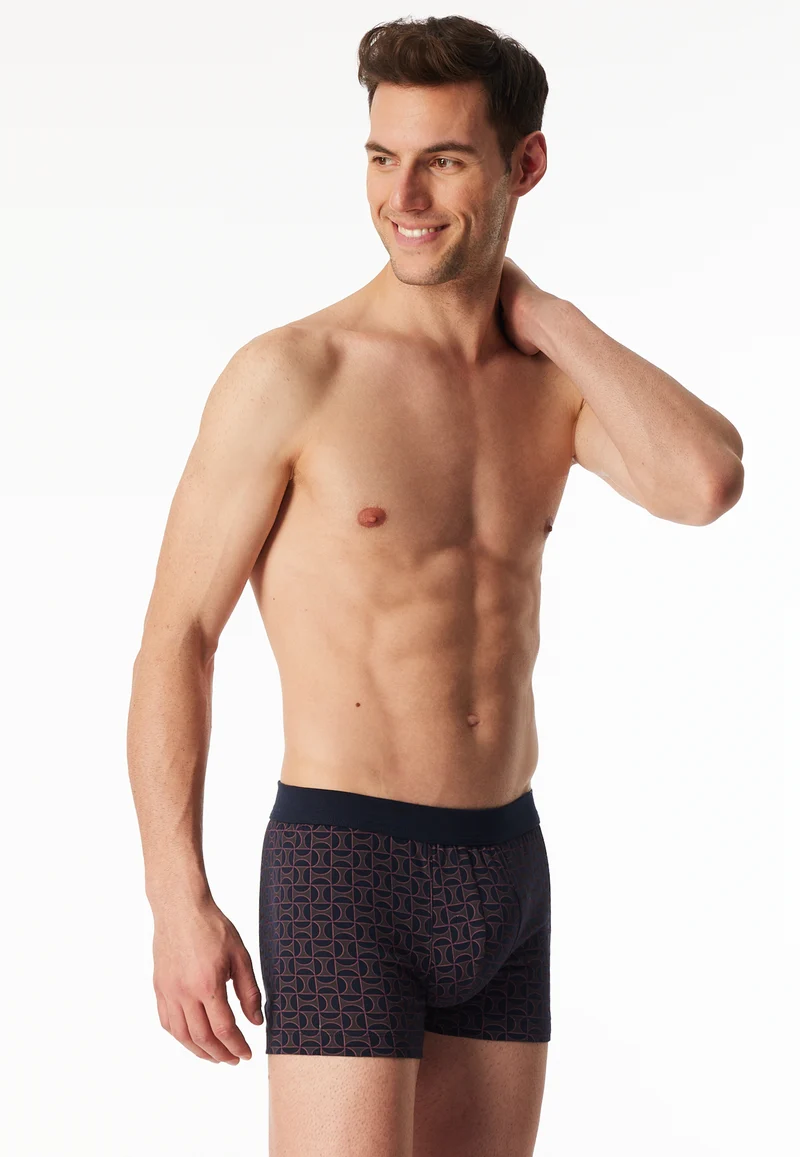 Enge Boxershorts Dunkelblau/Rot gemustert - 95/5