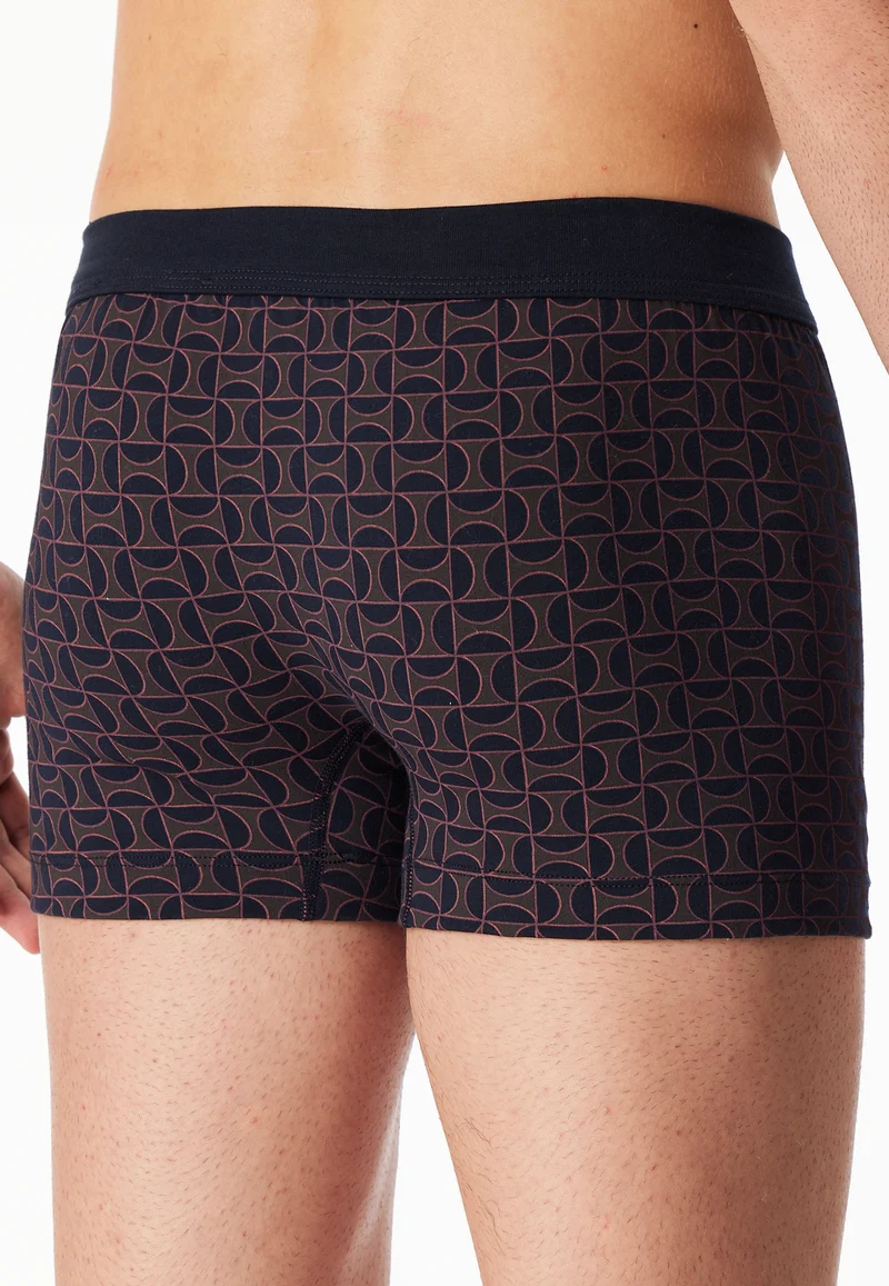 Enge Boxershorts Dunkelblau/Rot gemustert - 95/5
