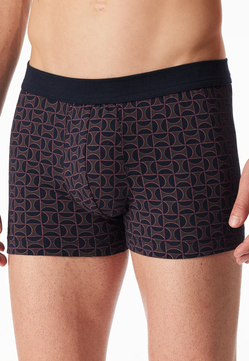 Enge Boxershorts Dunkelblau/Rot gemustert - 95/5