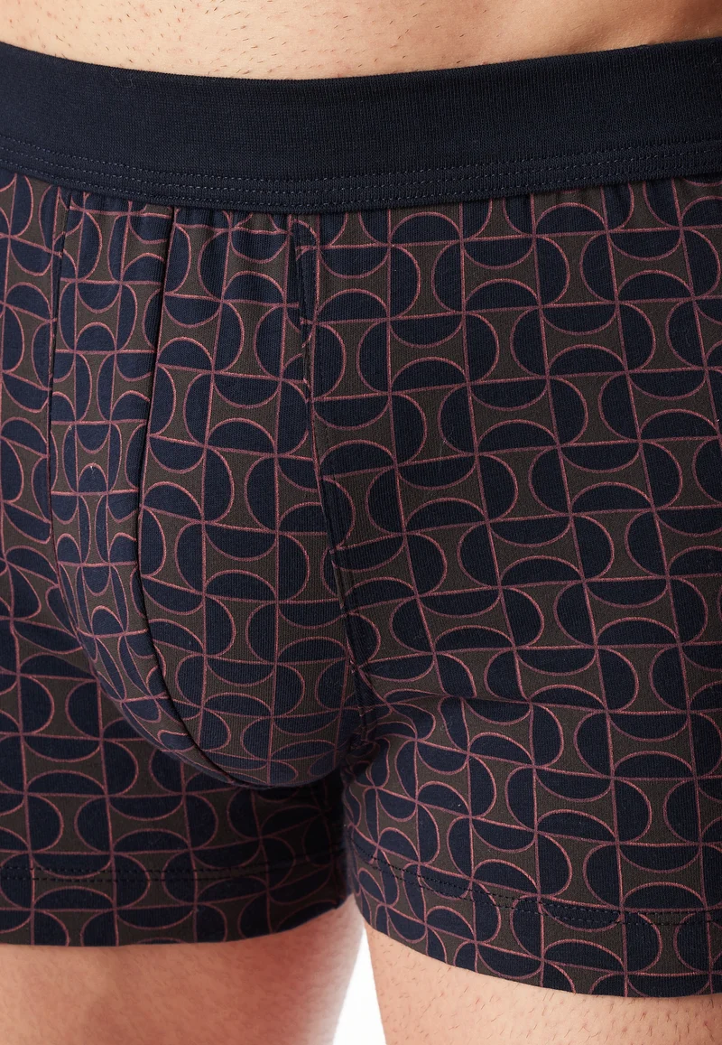 Enge Boxershorts Dunkelblau/Rot gemustert - 95/5
