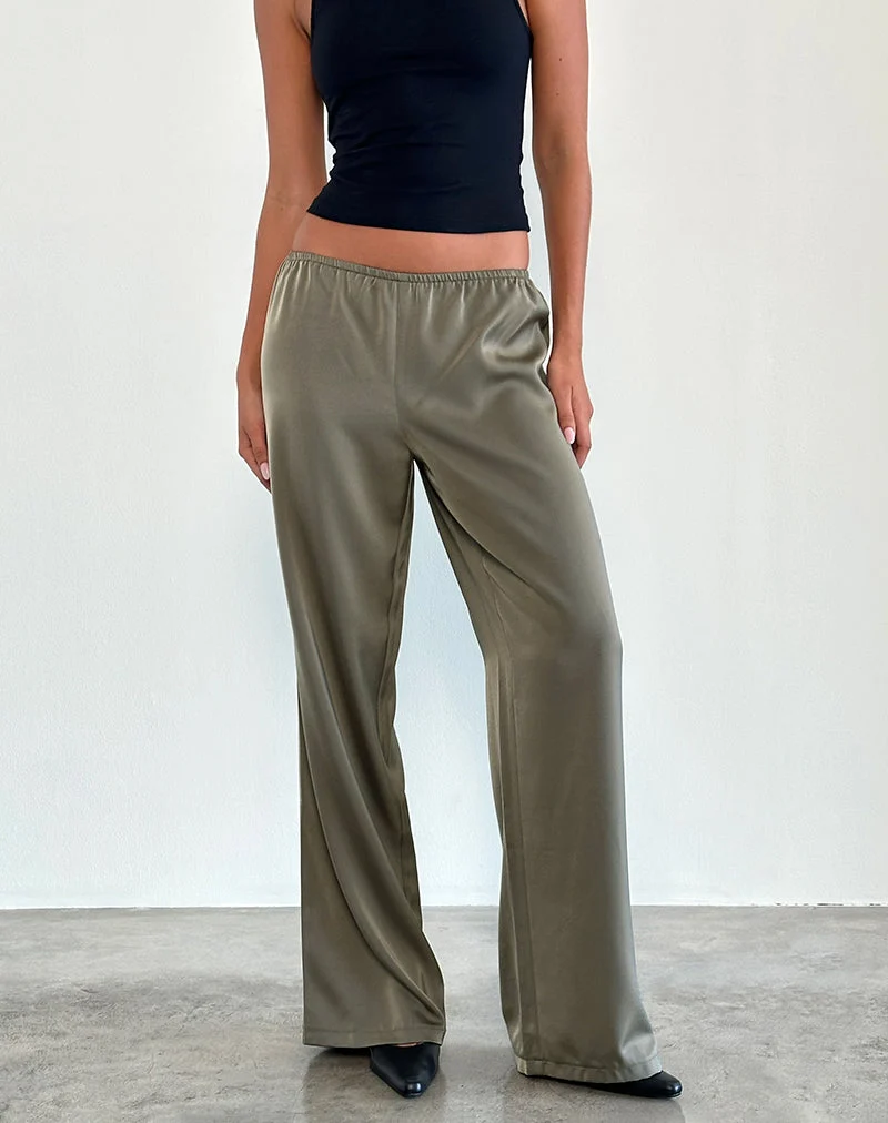 Pantalon Waski en satin de sauge