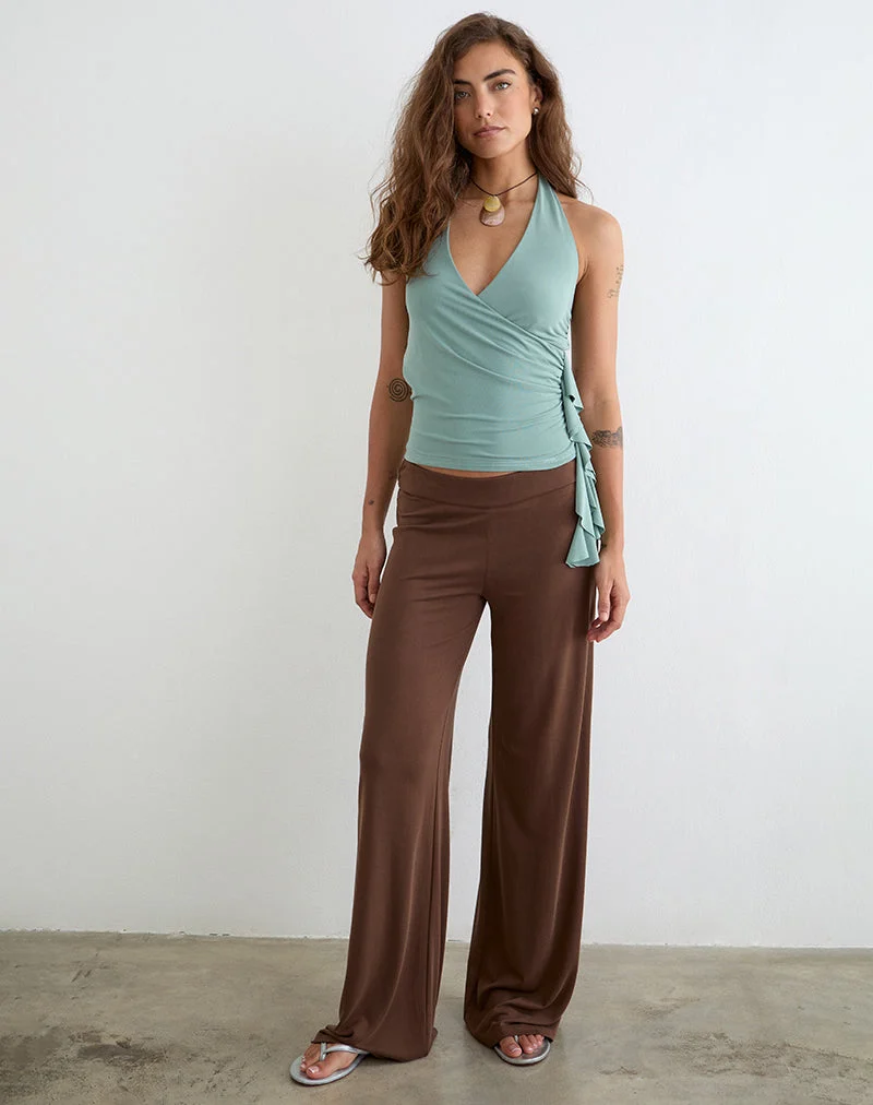 Haut croisé Velaris, couleur gris aqua