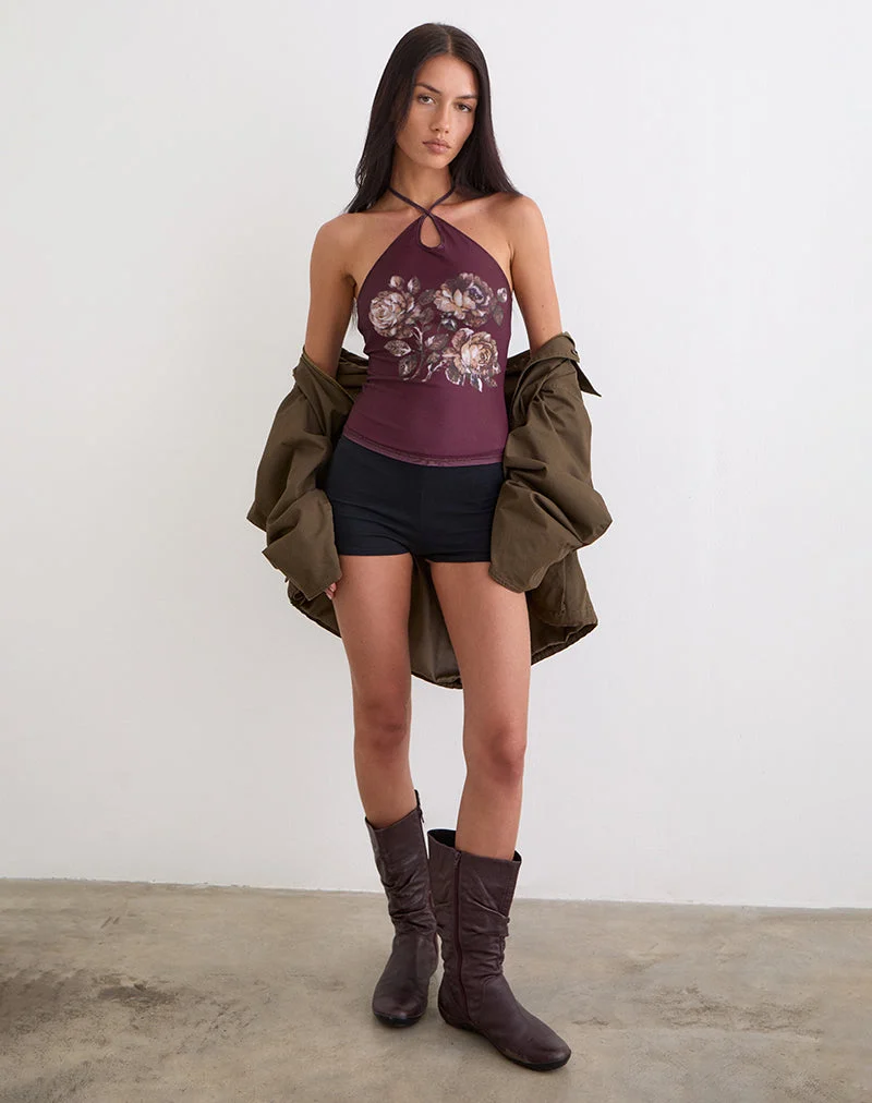 Haut Zalika, couleur « Crystal Rose Burgundy »