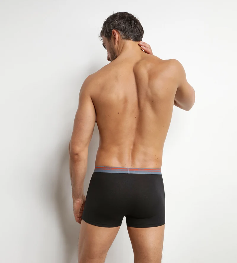 Lot de 2 boxers coton stretch Noir pour homme Daily Colors