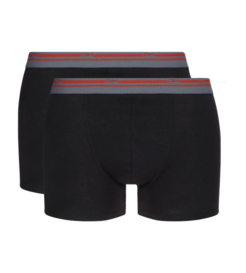 Lot de 2 boxers coton stretch Noir pour homme Daily Colors