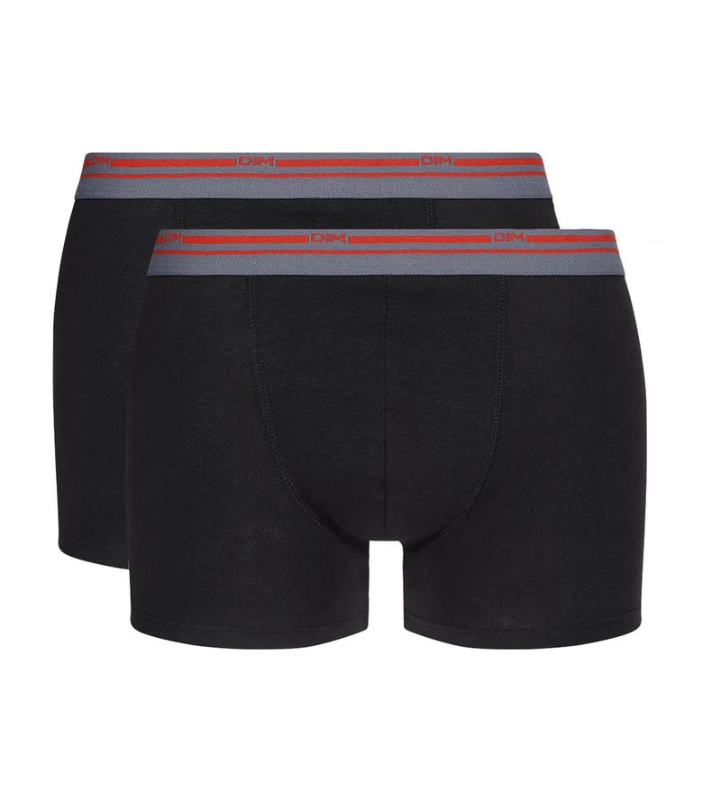 Lot de 2 boxers coton stretch Noir pour homme Daily Colors